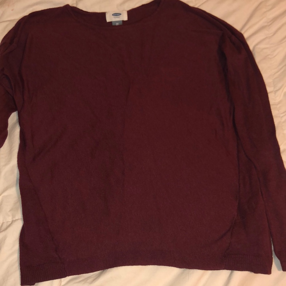 burgundy old navy long sleeve